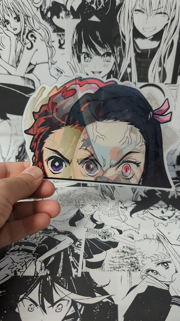 Tanjiro Nezuko | 3D Anime Lenticular Motion Sticker Decal