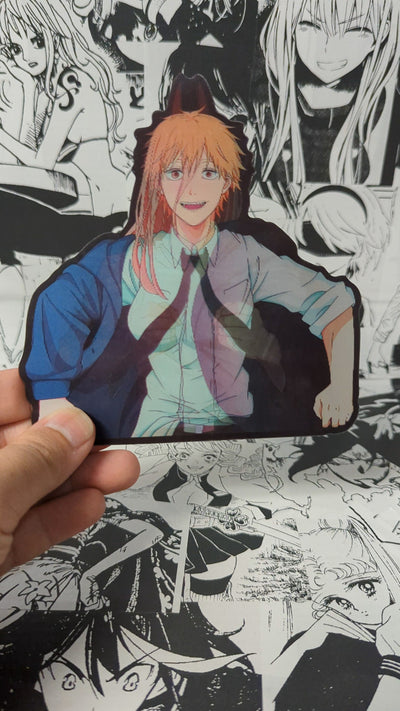 Denji Power | 3D Anime Lenticular Motion Sticker Decal