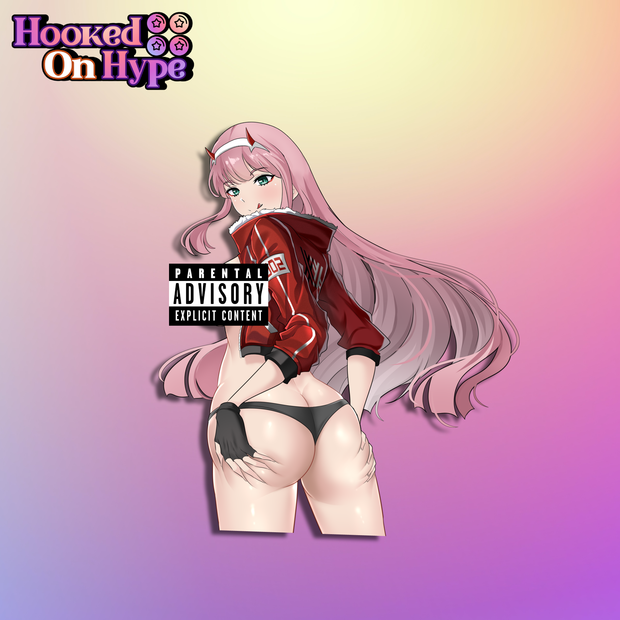 02 ZeroTwo Back View | Anime Sticker Decal (SFW & NSFW)