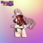 02 ZeroTwo Back View | Anime Sticker Decal (SFW & NSFW)