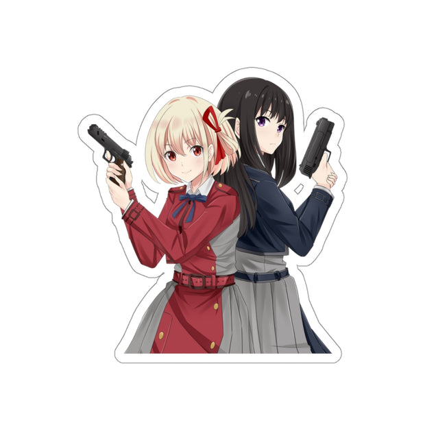 Chisato and Takina Die-Cut Peeker