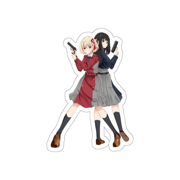 Chisato and Takina Die-Cut Stickers