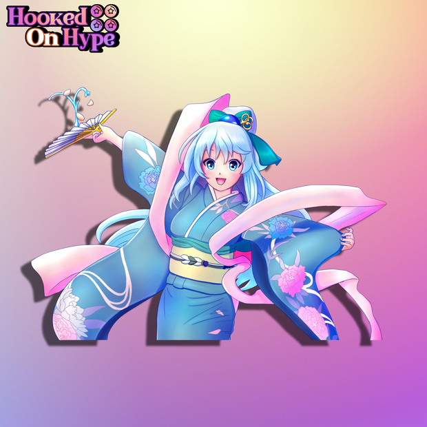 Kimono Aqua | Anime Sticker Decal